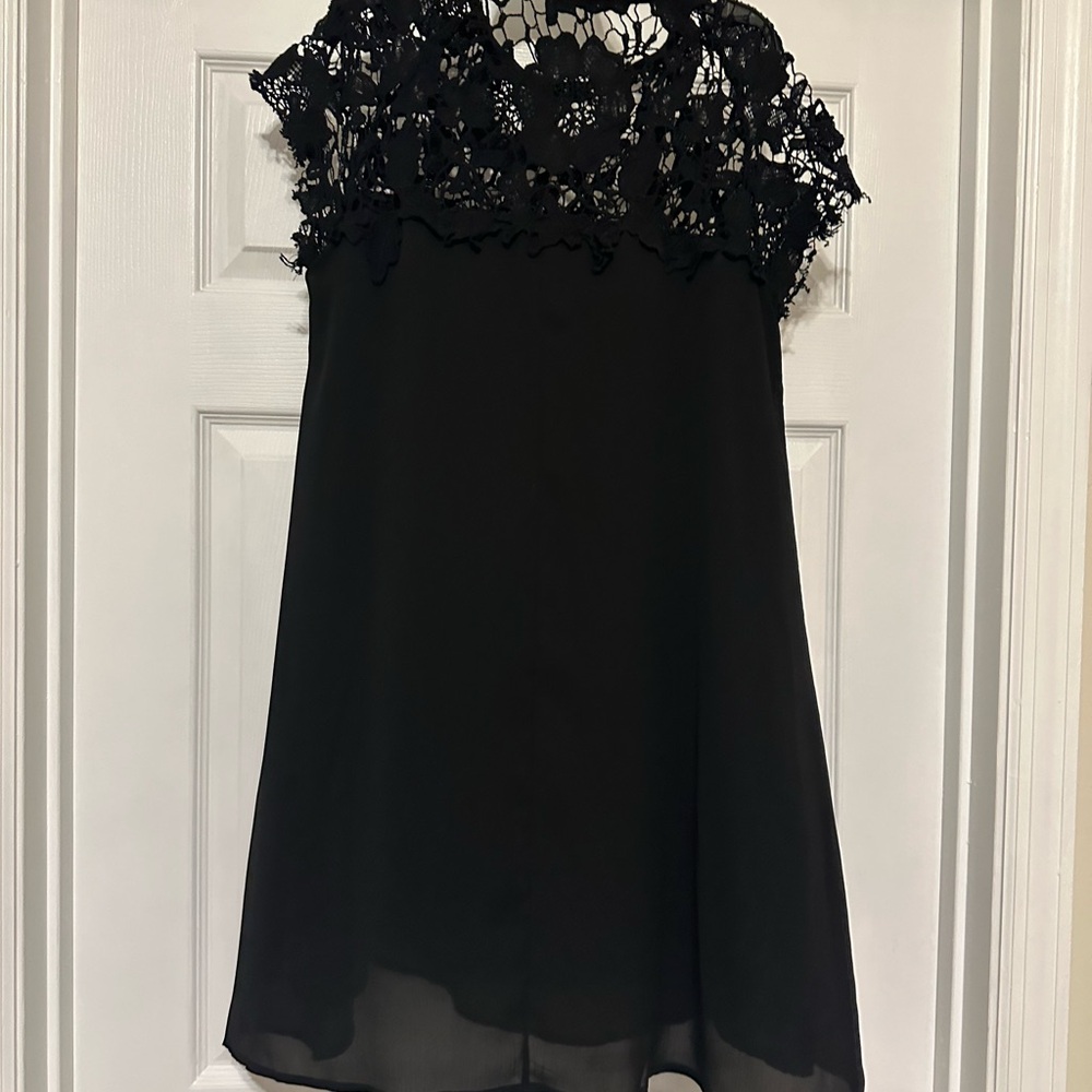 SHEIN Black Halter Babydoll Dress